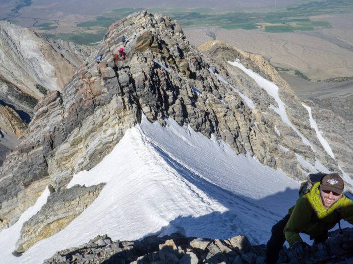 Chicken Out Ridge is considered one of the most difficult parts of this climb. Photo Credit: Steve Graepel.