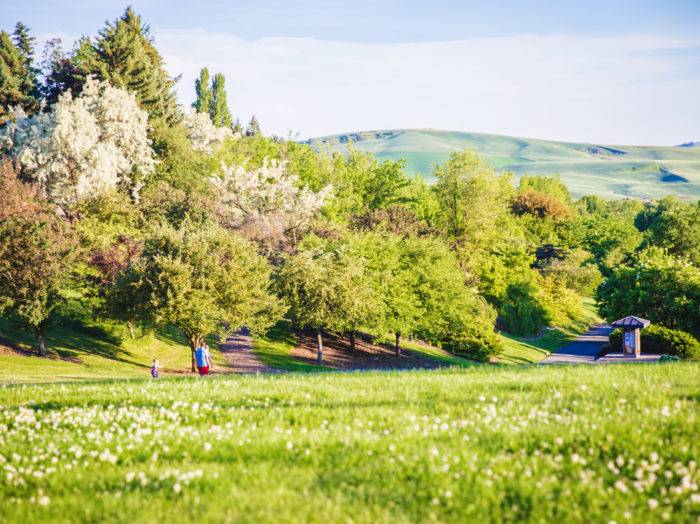 Stroll through the University of Idaho arboretum. Photo Credit: Idaho Tourism.