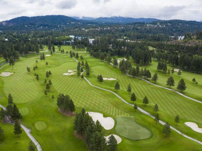 Play a round (or two!) on the Coeur d’Alene golf course. Photo Credit: Idaho Tourism.