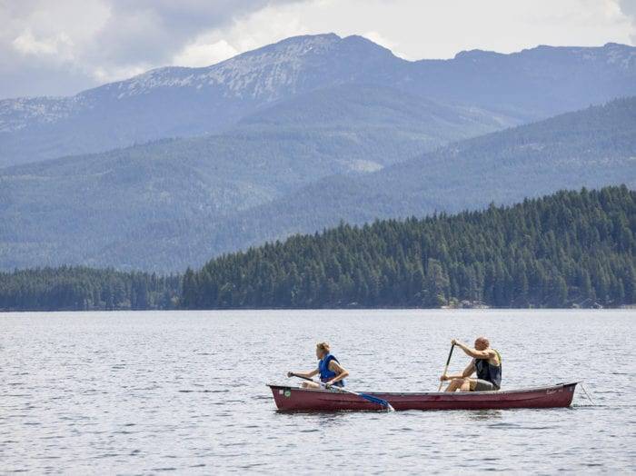 Ready your paddles and make your way across Priest Lake. Photo Credit: Idaho Tourism.