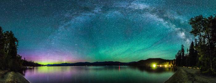 northern lights from priest lake