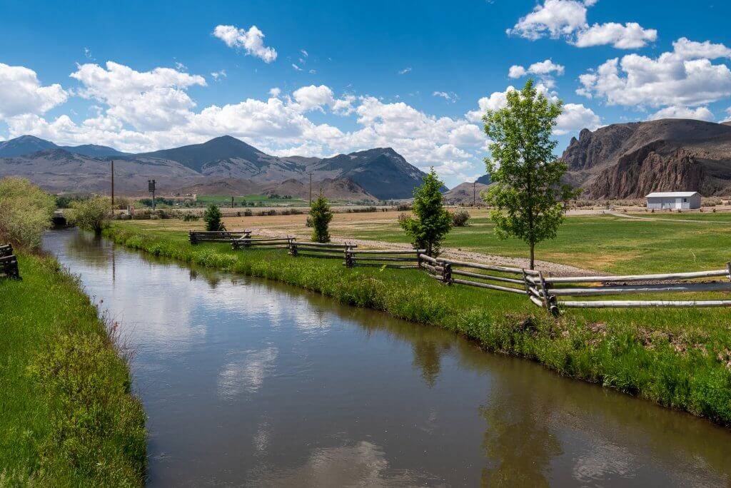 video of land of the yankee fork state park interpretive center with creek in the foreground