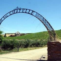 Entrance gate to Ste. Chapelle Winery.