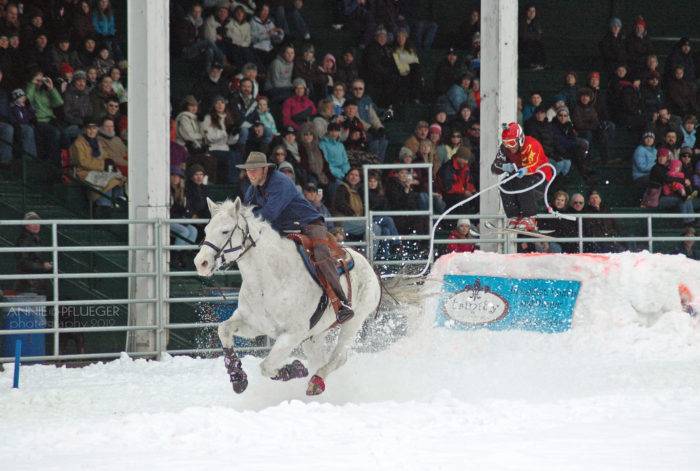 Skijoring at the Sandpoint Winter Carnival. Photo credit: Annie Pflueger