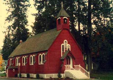 Outside of Fort Sherman Chapel building