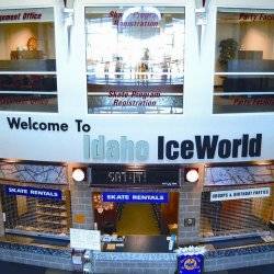 A view of the entrance lobby at Idaho IceWorld in Boise.