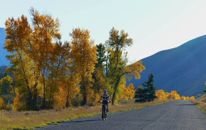 Biking on Trail Creek Road.