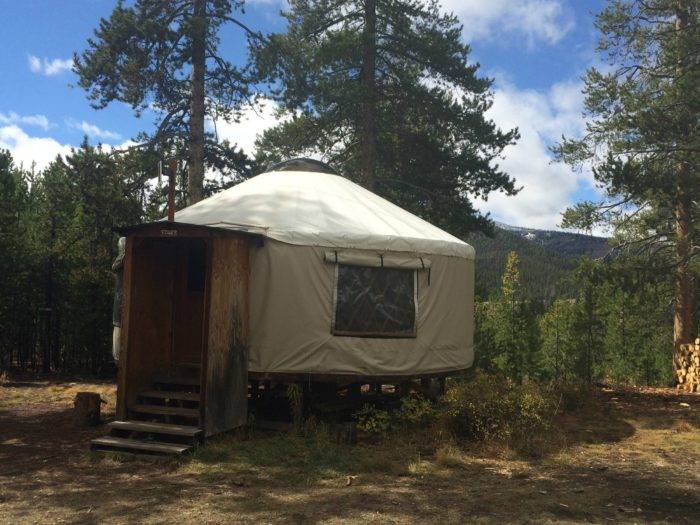 Star's Perch yurt at Galena Lodge. 