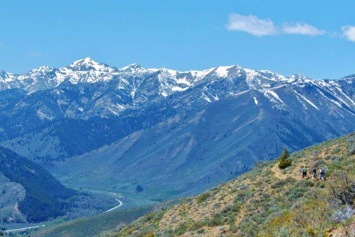 Hiking Taylor Canyon near Sun Valley. 