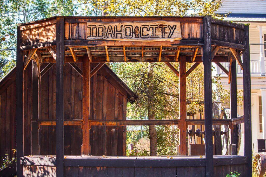 An old Idaho City theatre stage.