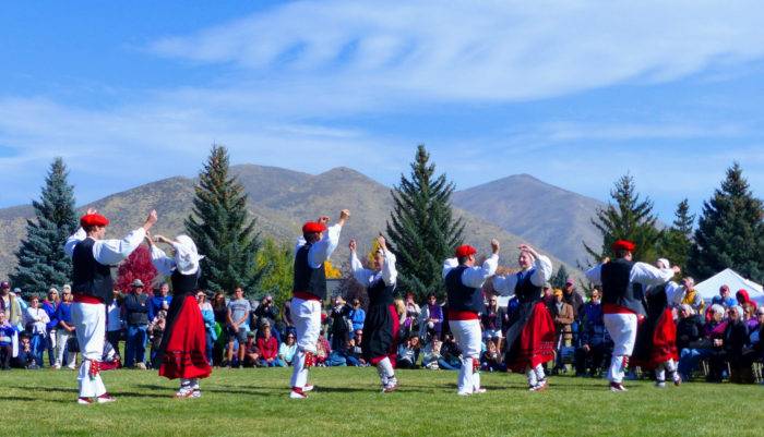 The Oinkari Basque Dancers perform during the four-day festival