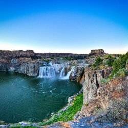 A view of Shoshone Falls from the viewing deck.