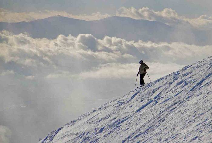 Taking in the views from the top of Schweitzer's peak.