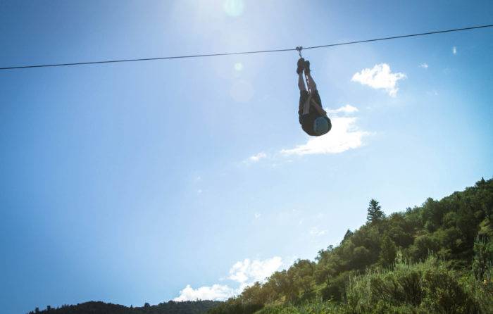 Zip Lining, Idaho. Photo Credit: Idaho Tourism