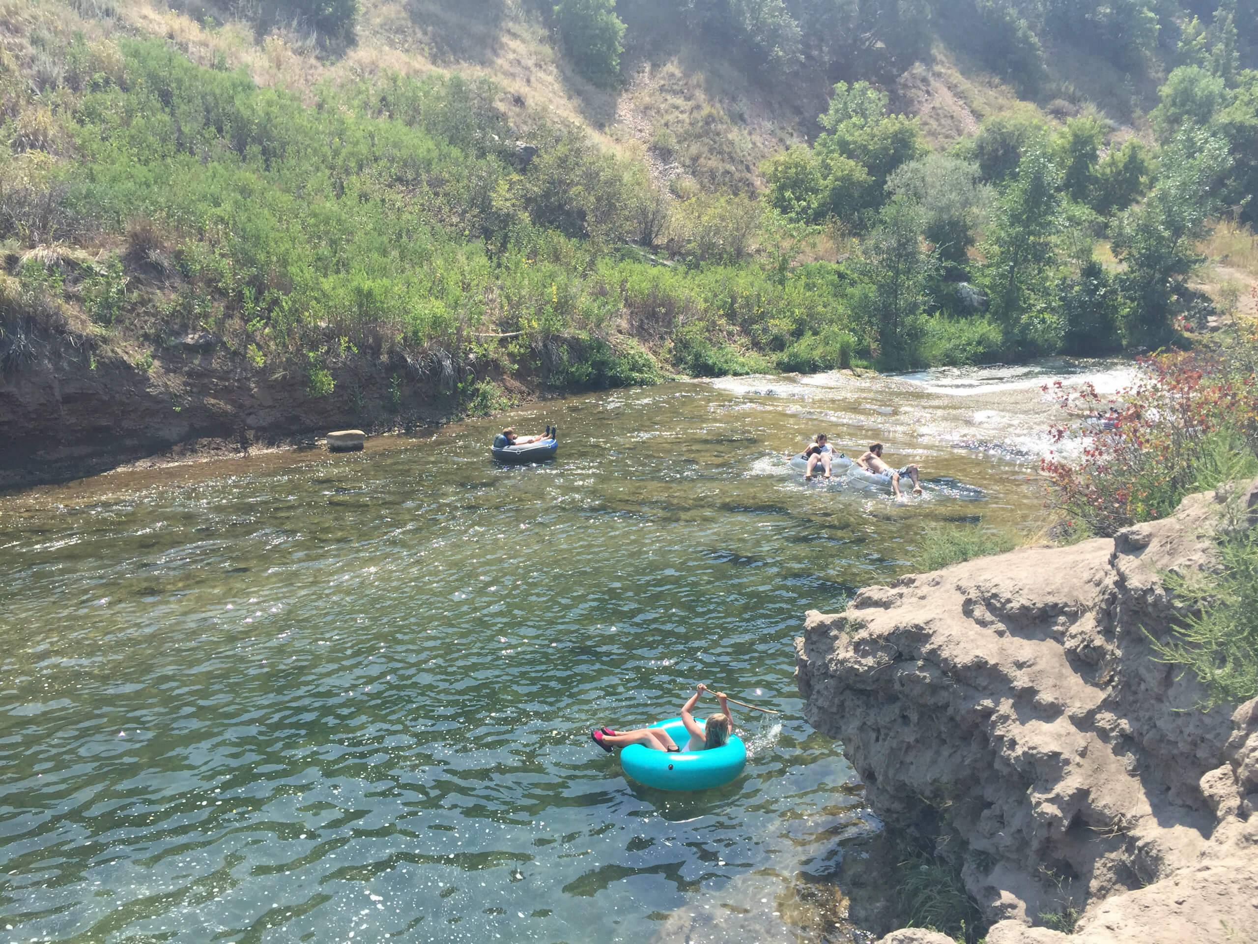 Floating the Portneuf River.