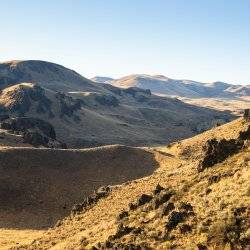 A scenic shot of the rolling Owyhee Mountains