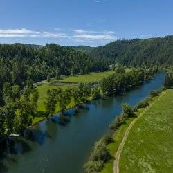 Aerial view of the Saint Joe River.