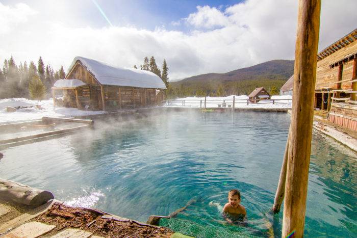 Warm soak in the hot springs.