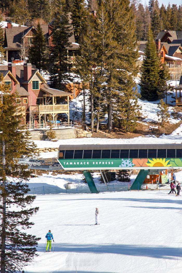 Ready to ski at Tamarack Resort.