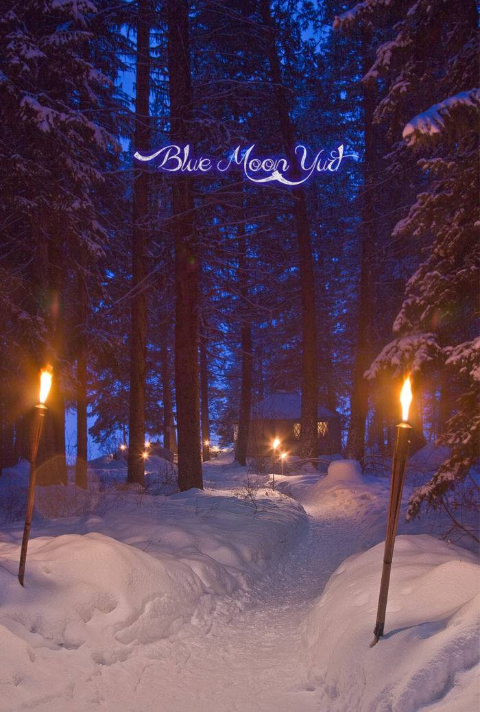 Dinner at Blue Moon Yurt.