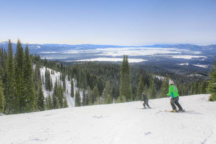 Skiing at Brundage Mountain.