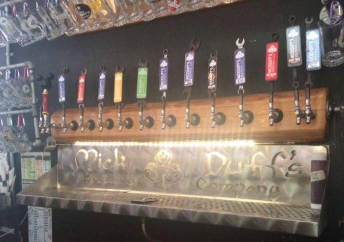 tap line at brewery