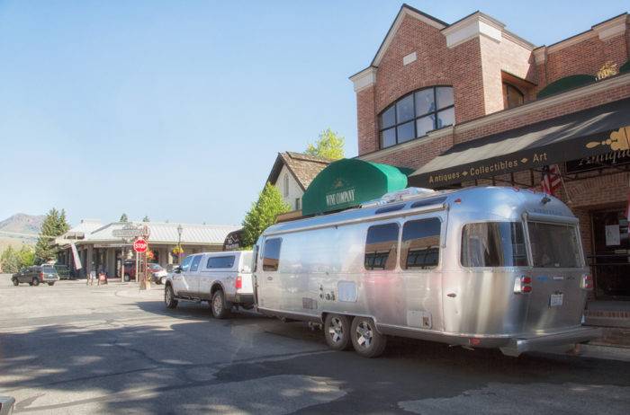 Airstream on a Ketchum street.