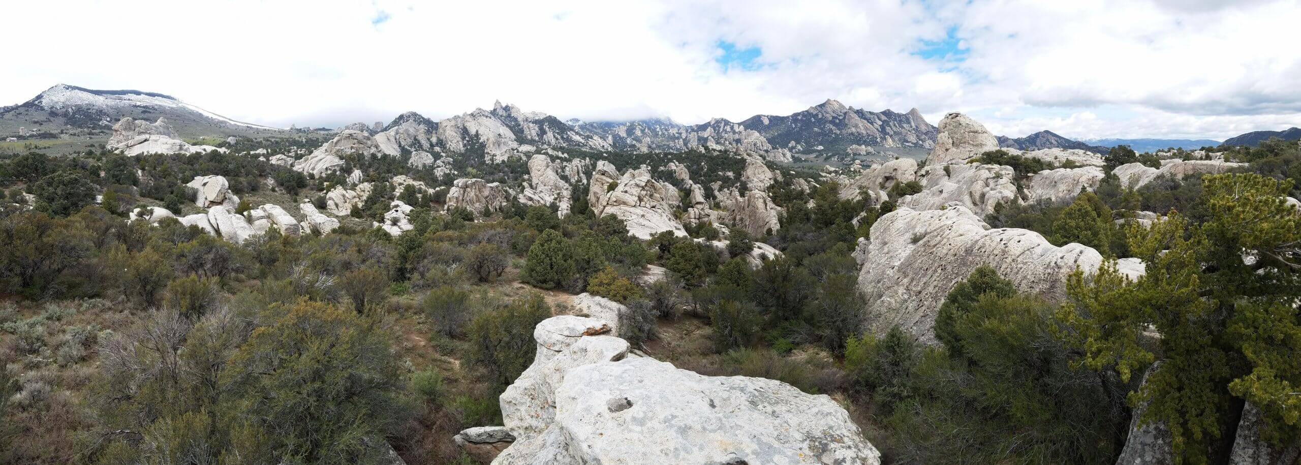 A look at a valley in the City of Rocks.