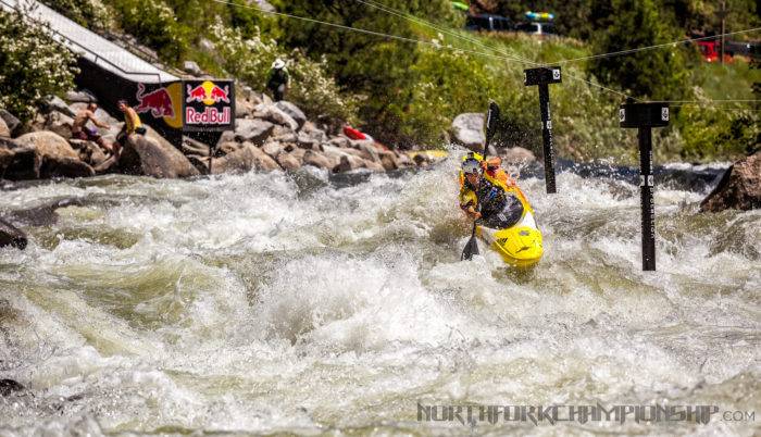 Kayaker at North Fork Championship.