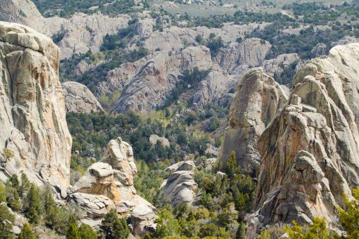 Large rock formations at City of Rocks.