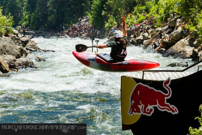 Kayaker at North Fork Championship.