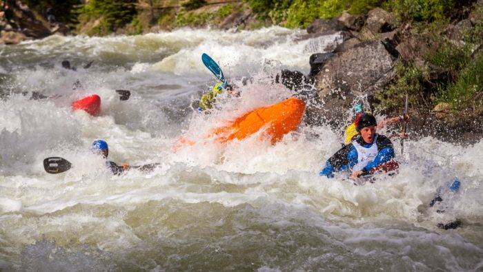 Kayakers on the Payette River.