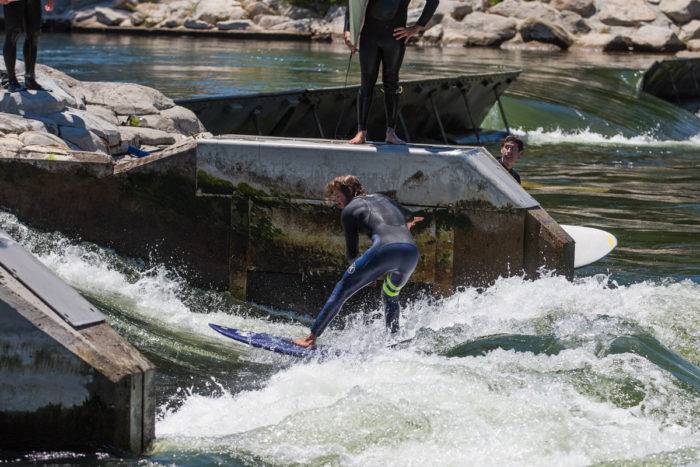 man river surfing.