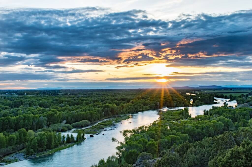 Sunset over the Snake River