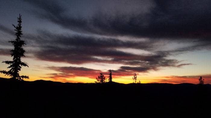 SUNSET OVER THE MOUNTAINS