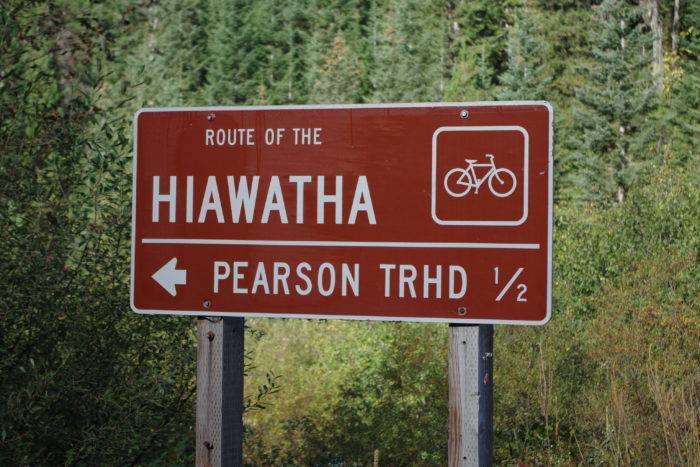 sign for route of the hiawatha