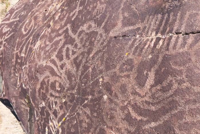 ancient petroglyphs at Celebration Park