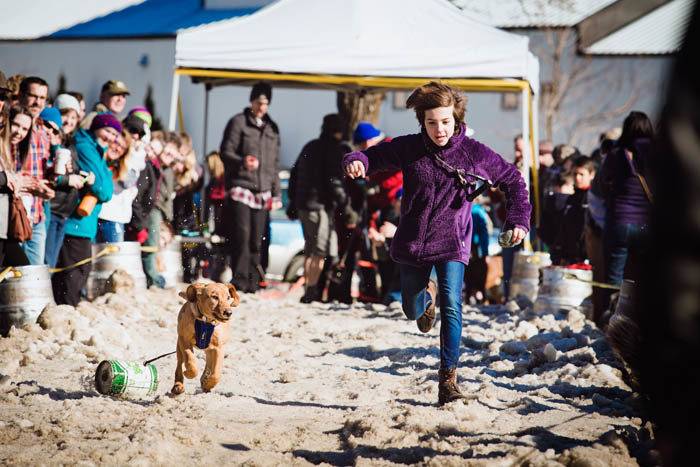 Dog Keg Pull Races, Sandpoint Winter Carnival, Sandpoint