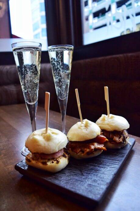 prosecco and bao buns