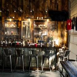 Seating area at Up North Distillery