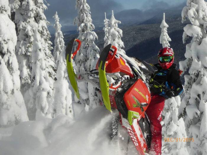 Snowmobiling in SIlver Valley, Idaho.