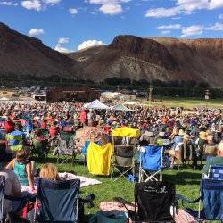 concert goers in at an outdoor event