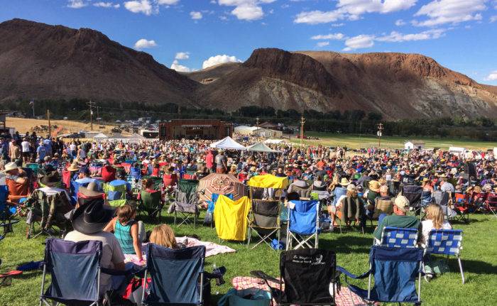 concert goers in at an outdoor event