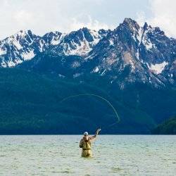 Fly fishing, Redfish Lake, Stanley. Photo Credit: Idaho Tourism