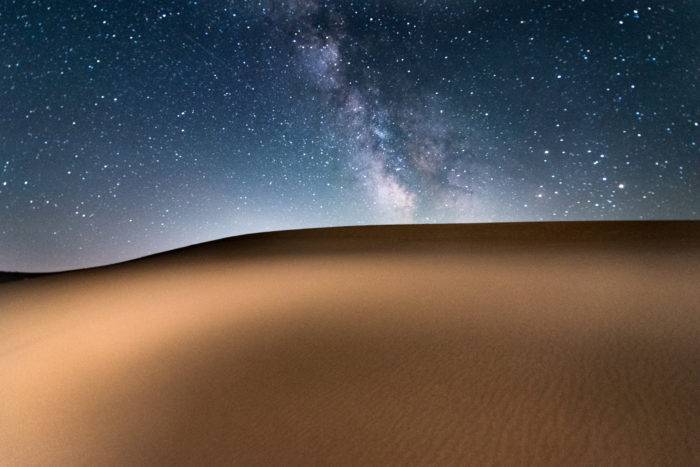 stars over a sand dune