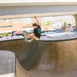 skate boarding doing jump