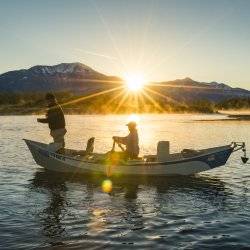 people fishing in a drift boat