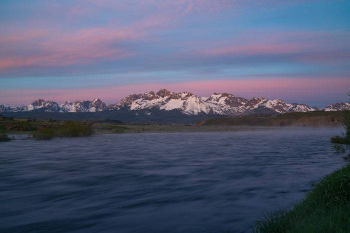 mountains at sunset