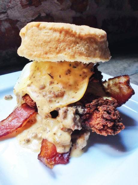 fried chicken with gravy 