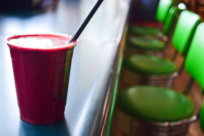 juice sitting on a counter